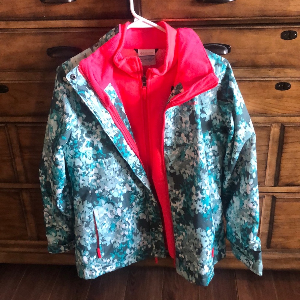Girls Columbia coat 3 in 1